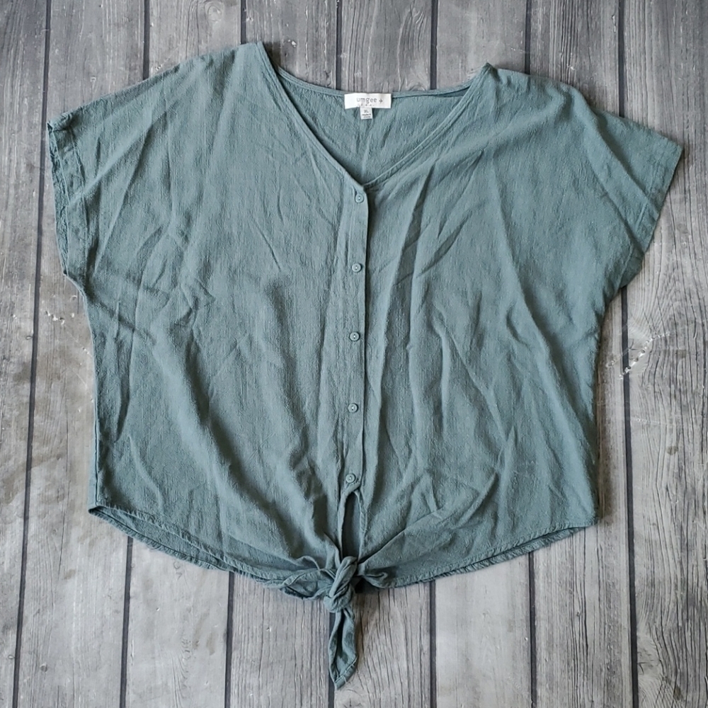 Umgee Linen Blend Shirt Sz XL